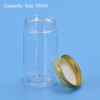 Unique Bargains Round Clear Plastic Storage Jars with Gold Tone Aluminum Screw Top Lid 12 Pcs - image 4 of 4