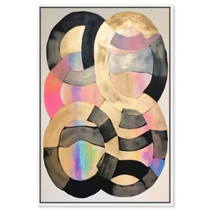Art Remedy Everyone Hugged Retro Abstract Wall Art Framed - 1 of 4