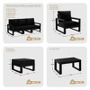 WestinTrends Montara 8-Piece Modern HDPE Outdoor Patio Furniture Conversation Set with Coffee Table and Ottomans - 3 of 4