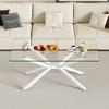 Dolonm 39.37" Modern Tempered Glass Dining Table,Adjustable metal table legs Easy Clean & Assemble for Kitchen/Dining Room - 4 of 4