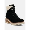 Madoka Fur Collar Chunky Ankle Boots - 2 of 4