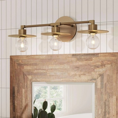 Pattinson Mid-century Bathroom Vanity Wall Light Fixture Vintage Brass -  Nathan James : Target