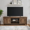 70" MDF 2-Door Grooved Modern Farmhouse TV Stand with Adjustable Shelves and Cord Management for Living Room and Bedroom - 4 of 4