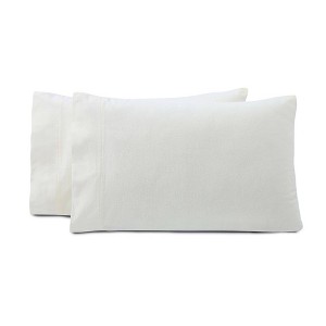 Flannel Cotton Solid Pillowcases, Set of 2 by Blue Nile Mills - 1 of 3