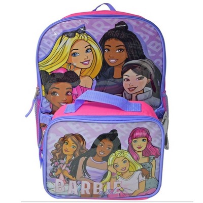Barbie 16" Backpack with Lunch Bag