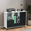 Costway Lateral Mobile Filing Cabinet Large Printer Stand w/ 2 Drawers - 3 of 4