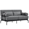 YOOCOZZ 59" Loveseat Sofa with Unique Cylindrical Armrests and Flexible USB Ports - 4 of 4