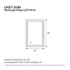 Lyngins 24*36 Inch Wall Mount Vanity Mirror with 3 Colored LED and Anti-Fog Technology,Modern Bathroom Mirror for Bathroom,Bedroom - 3 of 4