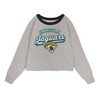 NFL Jacksonville Jaguars Girls' Gray Crew Fleece Hooded Sweatshirt - image 2 of 3