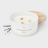3-Wick Milky Glass Wooden Wick Coastal Wind and Lavender Jar Candle 20oz - Threshold™ - 3 of 3