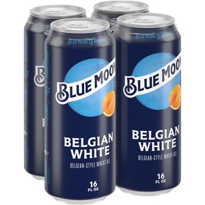 Blue Moon Belgian White Wheat Ale Beer - 4pk/16 fl oz Cans - 1 of 4