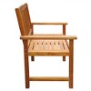 vidaXL Garden Chair Set of 6 Grey Solid Acacia wood Standard Durable - Brown Set of 2 - 4 of 4