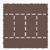 Dolonm H Style 12" Patio Deck Tiles, DIY Module Interlocking Decking Tiles Floor Tile,44pcs Red Brown - 4 of 4
