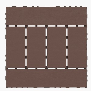 Vynxaria Dark Gray H Shaped DIY Interlocking Tiles for Tile Floors: 44 Pieces, Perfect for Porch, Pool Area, Balcony, Backyard & Courtyard - 1 of 4