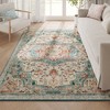 5x7 FT Vintage Traditional Area Rug - Non-Slip Low Pile Carpet, Soft Machine Washable Home Decor - 2 of 4