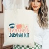 City Creek Prints Teacher Survival Kit Canvas Tote Bag - 15x16 - Natural - 2 of 2