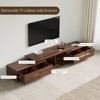 JVNOXK-Modern Stainless Steel TV Console with Drawers Expandable Storage & Entertainment Center - 3 of 4