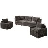 XIZZI Luxury Modular Sectional Sofa Couch, Oversized Cloud Couch for Living Room, Deep Seat Upholstered Sleeper Sofa Set w/ Optional Swivel Chairs - 2 of 4