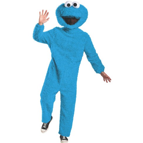 Mens Sesame Street Plush Cookie Monster Prestige Costume - Large/x