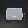 Unique Bargains Square Clear Storage Container with Hinged Lid for Beads Craft 6 Pcs - 2 of 4