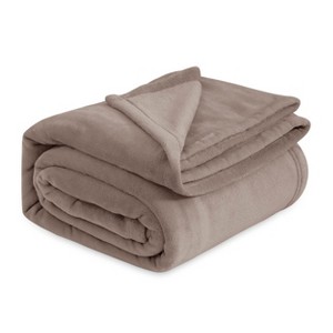 Bedsure | Flannel Blanket Solid 280GSM Soft Fuzzy Plush  Bed Blanket - 1 of 4