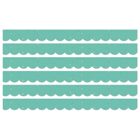 Carson Dellosa Education White Rolled Scalloped Bulletin Board Borders, 65 Feet per Roll, Pack of 3