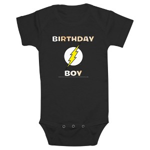 Infant's Justice League Super Fast Birthday Boy Bodysuit - 1 of 3