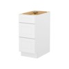 HOMLUX Easy-DIY 24 in D x 34.5 in H in Shaker White Ready to Assemble Drawer Base Kitchen Cabinet With 3-Drawers - 4 of 4