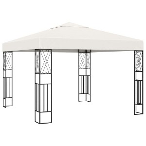 vidaXL Gazebo 9.8'x9.8' Cream Fabric - 1 of 4