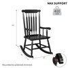 Maggift Patio Accent Chairs, Rocking Chair, Rocker High Back Garden Seat For Indoor Outdoor, Black, 22"*34"*44" - 4 of 4