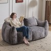 CAVINAS Bean Bag Couch for Adults, 75.2" Oversized Fluffy Faux Fur Loveseat, 2-Seater Couch with Memory Foam Filled for Living Room,Bedroom - 3 of 4