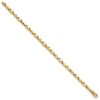 Black Bow Jewelry 4mm 14K Yellow Gold Fancy 3D Anchor Chain Bracelet - 2 of 3