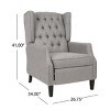 Mid-Century Modern Wingback Recliner Chair, Upholstered Lounge Chair for Living Room or Reading Corner – The Pop Home - 3 of 4