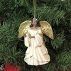 Holiday Ornament 5.0" Angel In Gold/Ivory Dress Short - Tree Ornaments 5.0 Inch Angel In Gold/Ivory Dress Heavenly Dark Skin Tree Ornaments - 2 of 3