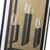 C Cattleya 3-Light Matte Black Outdoor Wall Light with Gold Reflector and Clear Glass Shade - 4 of 4