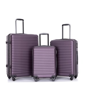 3 PCS Hardshell Luggage Set, ABS Lightweight Spinner Suitcase with TSA Lock (20/24/28)-ModernLuxe - 1 of 4