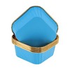 Unique Bargains Square Shape Disposable Baking Cups Aluminum Foil 3.35"x3.35"x1.38" 50 Pcs - 3 of 4