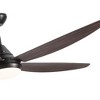 YUHAO 48 in. Indoor Modern Contemporary ABS Blades Integrated Dimmable LED Ceiling Fan with Light and Remote Control - 3 of 4