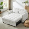 NicBex 52.8 Inch Tufted Loveseat Sofa Pull-out Sofa Bed with Adjustable Backrest,3 USB Ports and 2 Pillows for Living Room,Apartment - 2 of 4