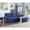 ROOMTEC Convertible Sleeper Sectional Sofa, L-shaped Corner Couch with Pullout Bed, Upholstered Sofa Bed w/Storage Chaise - 3 of 4