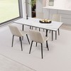 NicBex 47"-63" Dining Table Set for 4 Modern Extendable White Dining Table with 4 Chairs for Dining Room, Beige - 2 of 4
