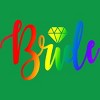 Adult Design By Humans Bride Pride Rainbow Wedding By Anhanva T-Shirt - 2 of 2