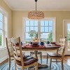 LNC Despampanante 5-Lights 26" Traditonal Drum Chandelier, Natural and Matte Black - 2 of 4