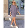 cheibear Women's Knit Loose Fit T-Shirt with Biker Shorts Lounge Sleepwear Pajama Sets - 4 of 4
