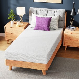 FDW 8 Inch Green Tea Memory Foam Mattress Cooling Gel Infused Mattress,Fiberglass Free/CertiPUR-US Certified/Bed-in-a-Box,White - 1 of 4