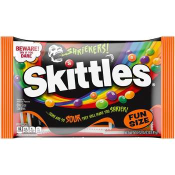 Skittles Shriekers Sour Fun Size Chewy Halloween Candy - 10.72oz