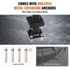 VEVOR Single Post Handrail for Outdoor 1-3 Steps, 40.5" L x 35.4" H, U-Shaped Post Grab Rails with 2 Anti-Skid Crossbar for Garage, Black - 4 of 4