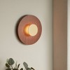 Possini Euro Design Possini Euro Constellation 9 1/4" High Wood and Gold LED Wall Sconce - 2 of 4