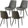 NicBex Mid-Century Modern Dining Chairs,Faux Leather Armless Chairs with Metal Legs for Kitchen,Living Room - 2 of 4