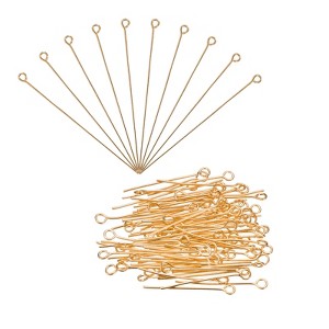 Unique Bargains DIY Craft Necklaces Bracelets Earrings Jewelry Making Iron 21 Gauge Eye Pins 200 Pcs - 1 of 4